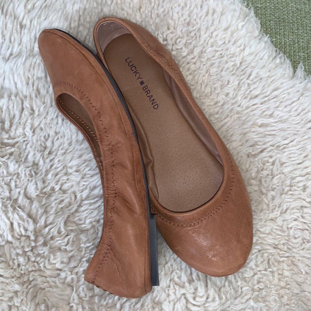 Lucky Brand Emmie leather flats size 10